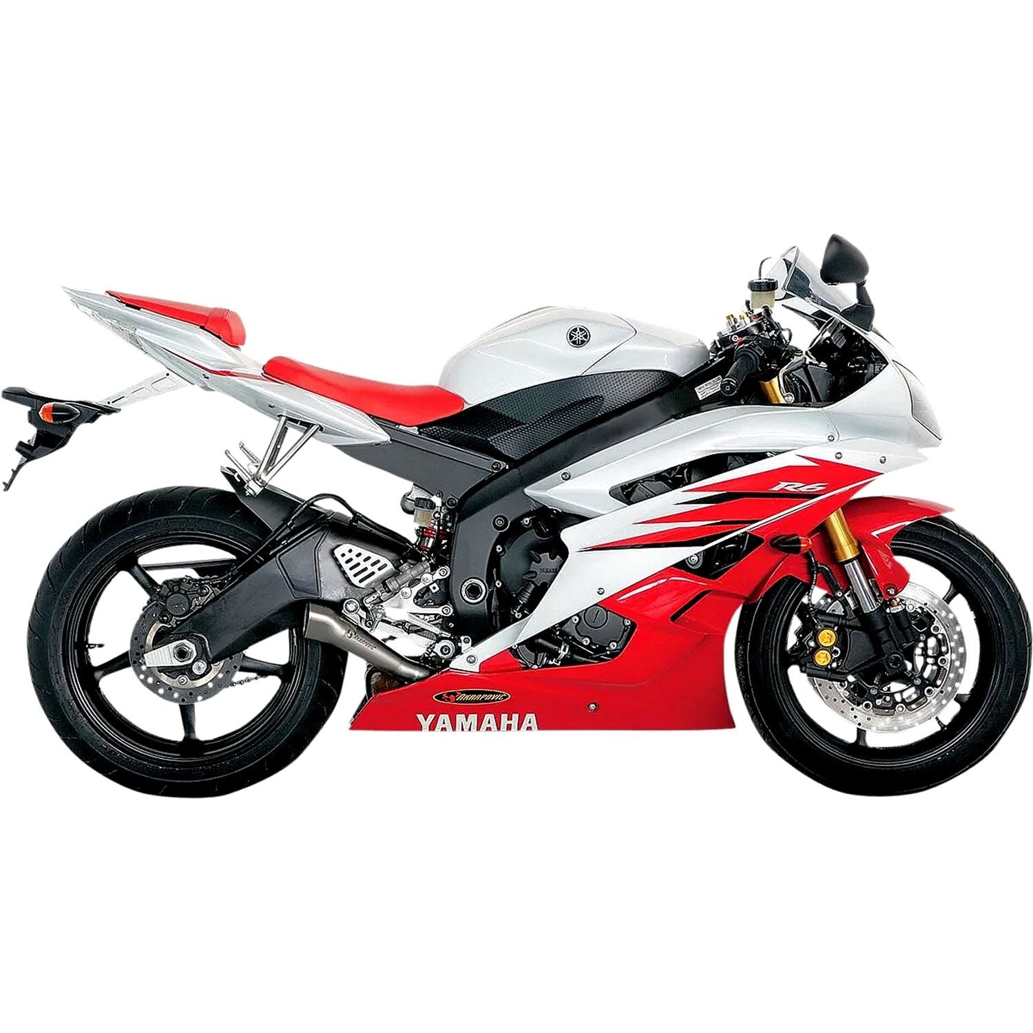 Akrapovic Titanium GP Style Line Slip On Silencer For Yamaha YZF-R6 600 2006-2020
